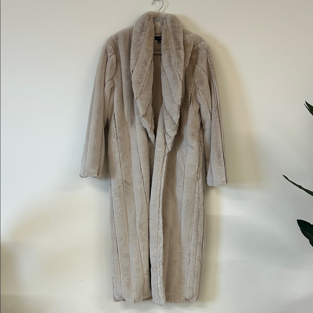 JLux Label Long Faux Fur Coat